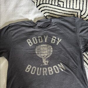 Gray 'Body by Bourbon' Graphic T-Shirt
